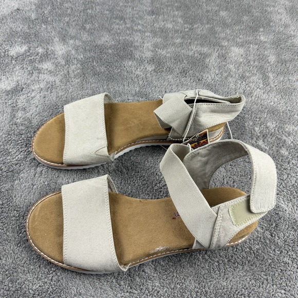 Skechers Memory Foam Womens 10 White‎ Strap Low Wedge Sandals - Picture 3 of 13